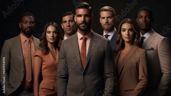 Obraz Business team giving pose