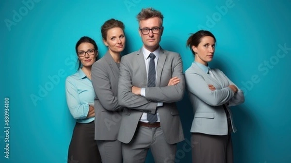 Obraz Business team giving pose