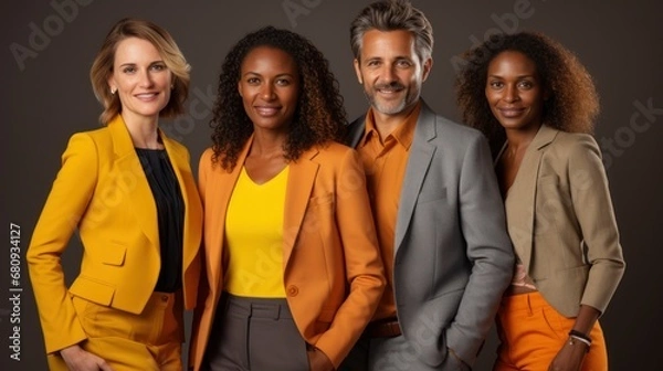 Obraz Business team giving pose