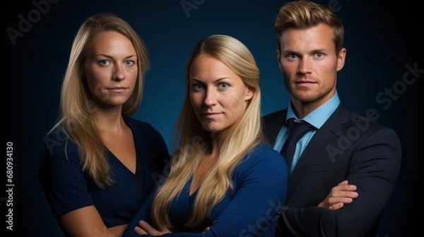Obraz Business team giving pose