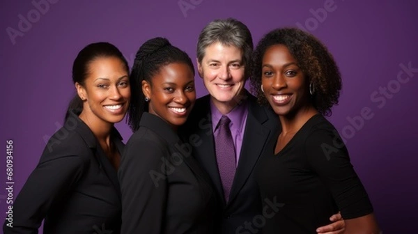 Obraz Business team giving pose
