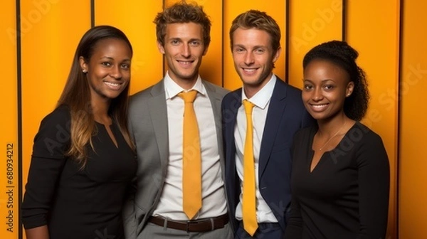 Obraz Business team giving pose