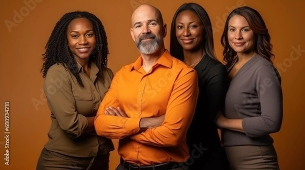 Obraz Business team giving pose