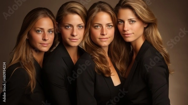 Obraz Business team giving pose