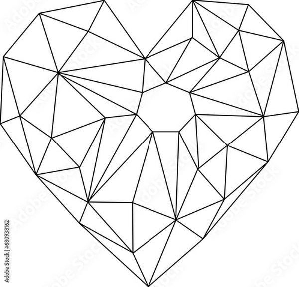 Fototapeta Heart abstract isolated on a white background
