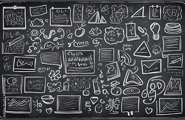 Fototapeta Blackboard. Creativity space concept. Abstract background