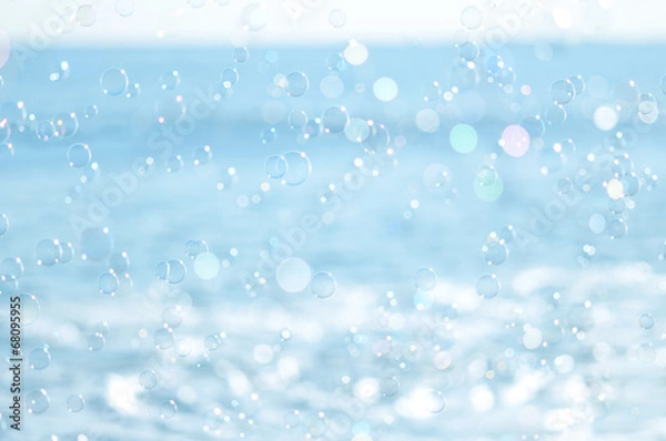 Obraz しゃぼん玉　シャボン玉　海　空
