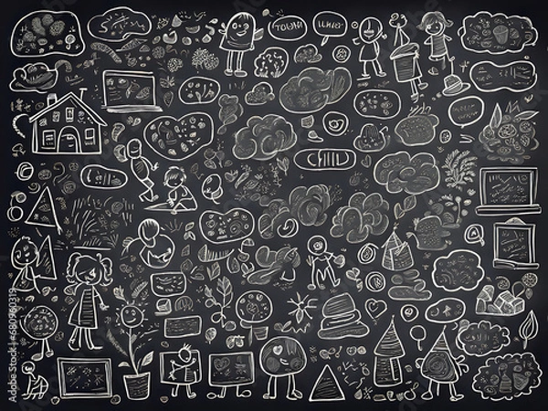 Fototapeta Blackboard. Creativity space concept. Abstract background