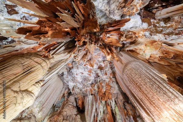 Obraz Stalactites of Cerro del Aguila Cave, Avila in Spain