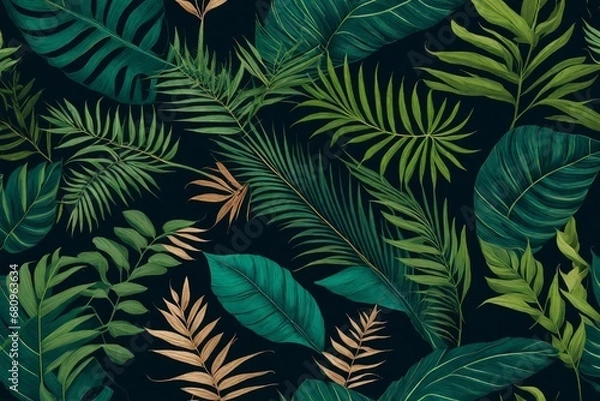 Fototapeta green background and generated AI