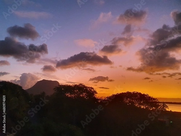 Obraz sunset over the Le Morne 