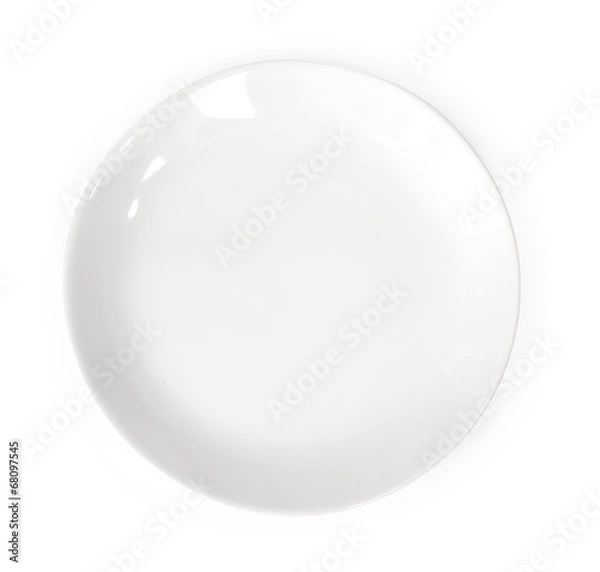 Obraz empty plate isolated on white background
