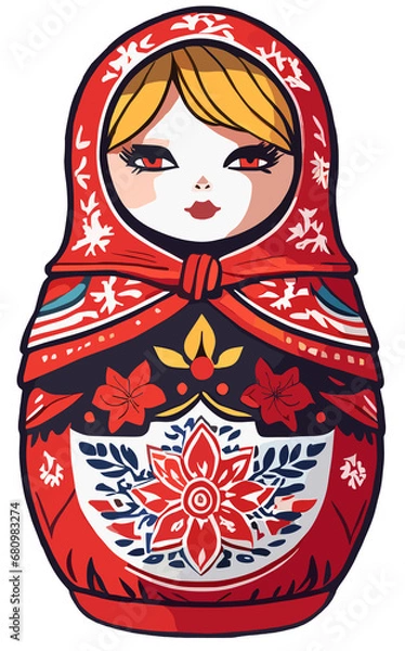 Obraz Russian Matryoshka illustration 