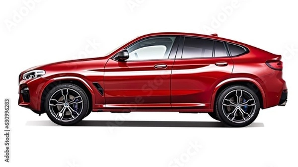 Fototapeta Luxury car in the studio isolated on solid background