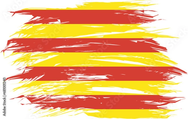 Fototapeta Catalonia  State Flag Abstract Shape