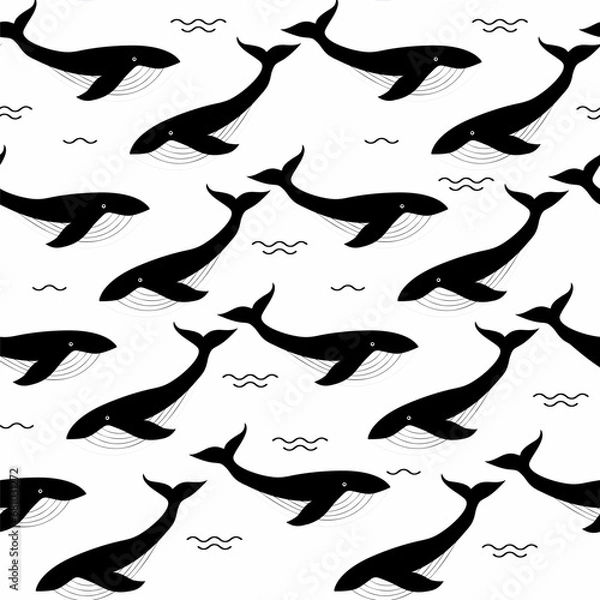 Obraz Cute animals winter pattern