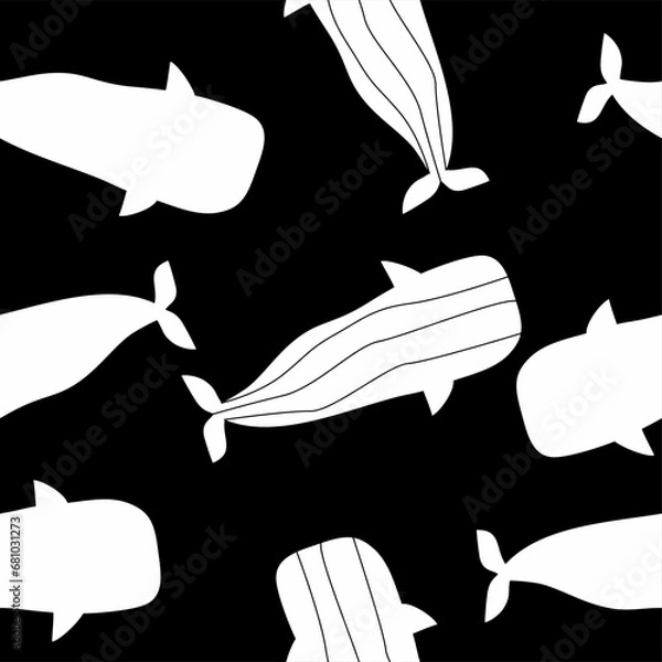 Obraz Cute animals winter pattern