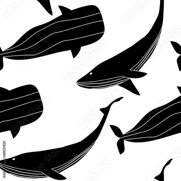 Obraz Cute animals winter pattern