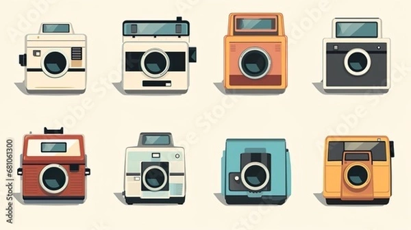 Obraz polaroid photography vintage retro collection background
