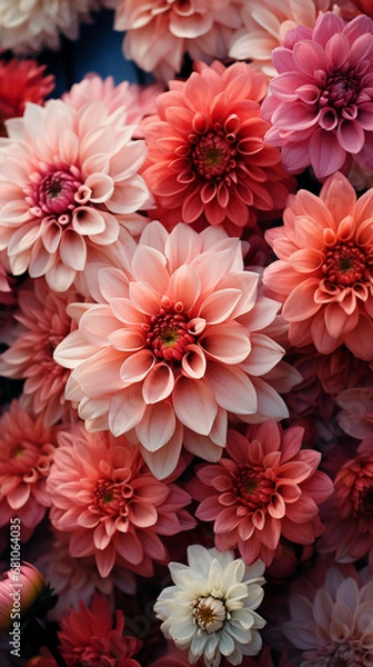 Fototapeta Floral iPhone display background 9:16, HD, High Quality. AI generative