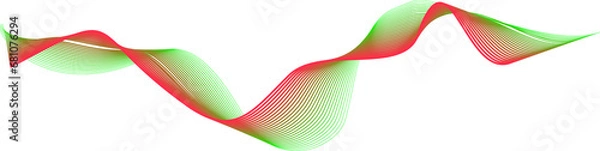 Obraz Futuristic wave line element for decorative abstract background