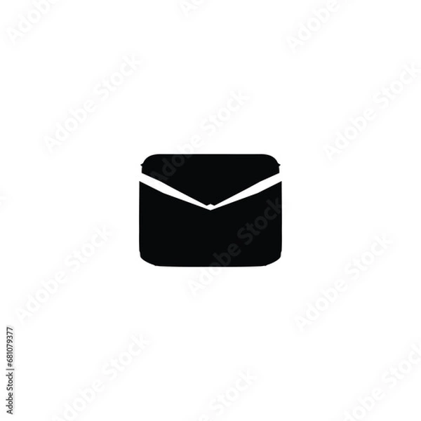 Fototapeta Envelope icon. Message button. Simple style cargo company poster background symbol. Cargo brand logo design element. Envelope t-shirt printing. Vector for sticker.