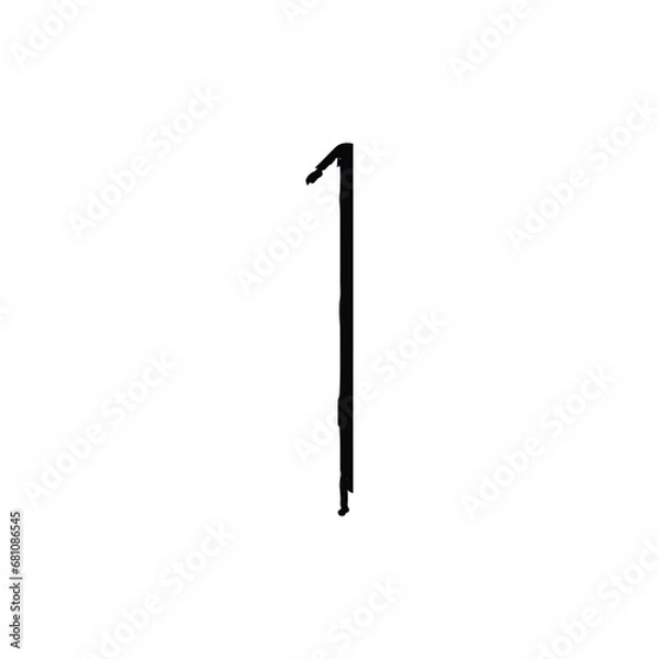 Obraz 1 number icon. Simple style 1 company poster background symbol. 1 number brand logo design element. 1 number t-shirt printing. Vector for sticker.
