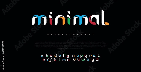 Fototapeta Abstract sport modern alphabet fonts. Typography technology electronic sport digital game music future creative font. vector illustration