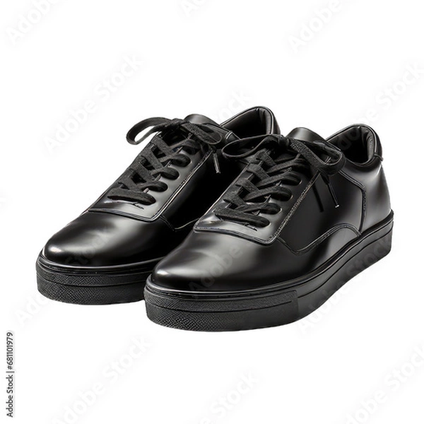 Fototapeta Black shoes transparent baground