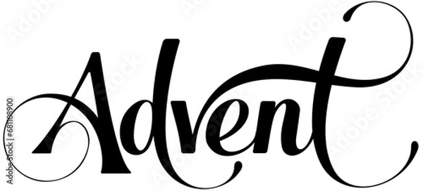 Obraz Advent - custom calligraphy text