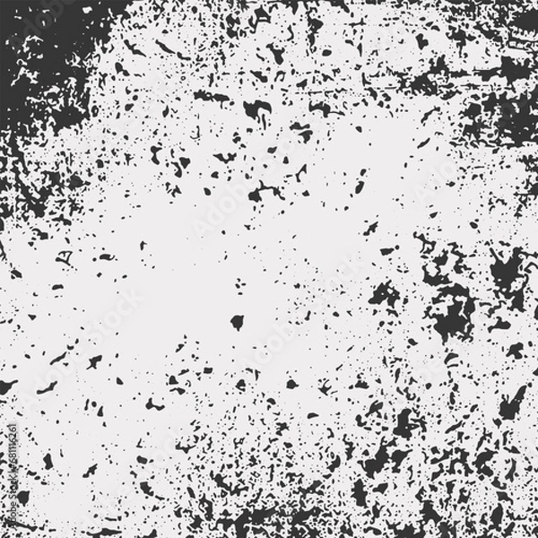 Obraz Grunge Texture with Black Ink Abstract Background Vector