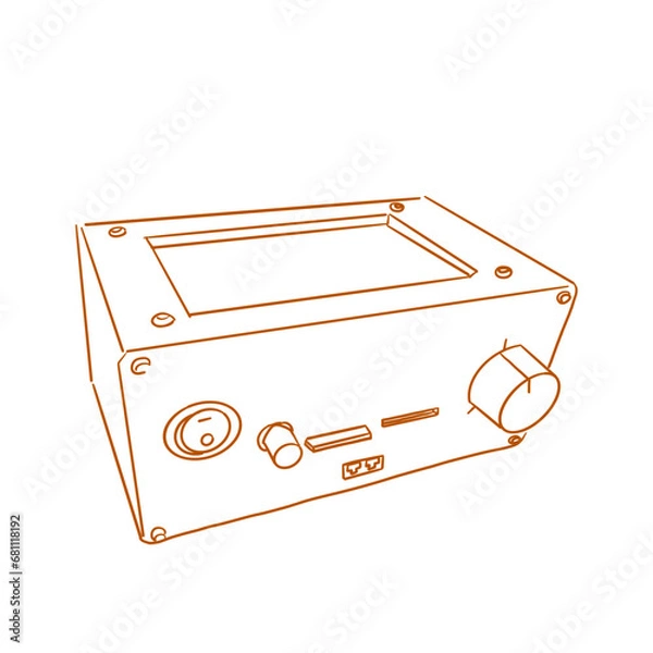 Obraz lab electronic appliances_waterbath_vector