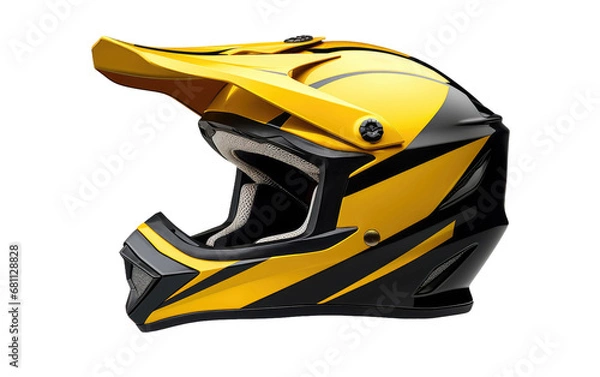 Fototapeta The Realistic Off-Road Helmet in Extreme Adventure on a Clear Surface or PNG Transparent Background.