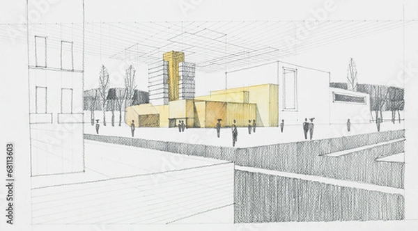 Obraz architectural sketch