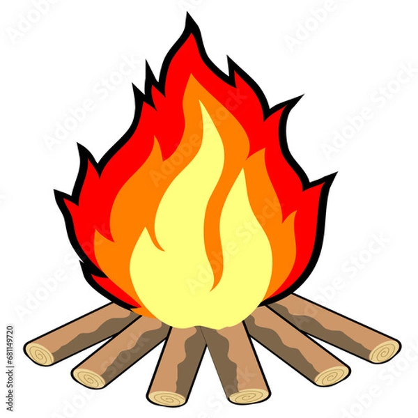 Fototapeta Campfire vevtor