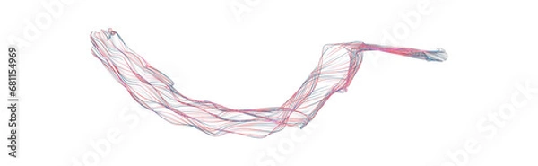 Obraz Transparent light effect. Magic glowing trail