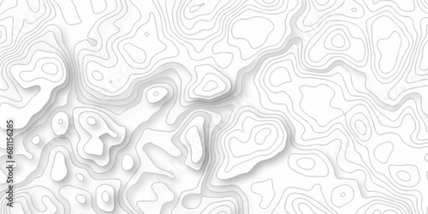 Fototapeta Seamless pattern wave lines Topographic map. Geographic mountain relief. Abstract lines background. Contour maps. Vector illustration, Topo contour map on white background, Topographic contour lines.