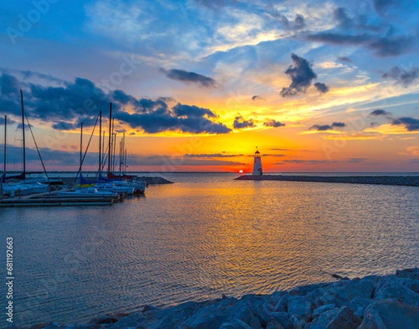 Obraz Lighthouse sunset