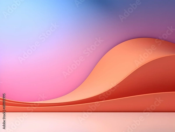 Fototapeta A Mesmerizing 3D Abstract Multicolor Visualization, colorful 3D abstract background design, Minimalistic pattern of simple shapes. Bright creative symmetric texture,  ai generated photo