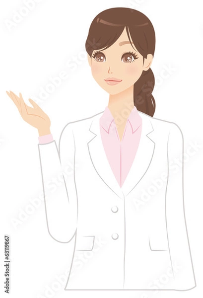 Fototapeta 紹介する女性