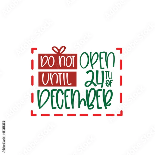 Obraz Christmas Gift Box Stamp