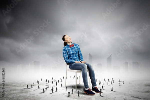 Fototapeta Woman in chair