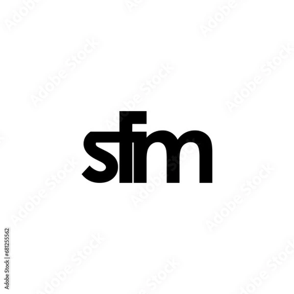 Obraz sfm initial letter monogram logo design