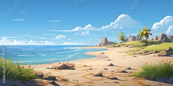 Fototapeta Sunny beach background