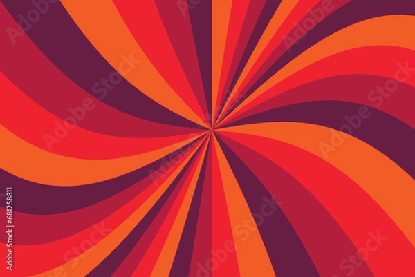 Fototapeta retro starburst sunburst background pattern and grunge textured vintage , spiral or swirled radial striped design