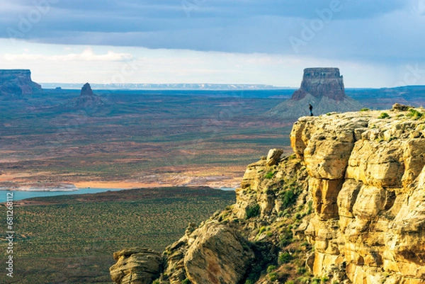 Fototapeta Gazing out across the vast landscape one can't help but to contemplate one's place of self and belonging on our planet.