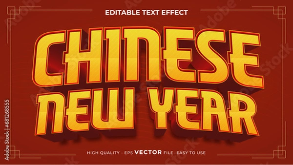 Obraz Editable Text Effect - Chinese New Year, Year of Dragon