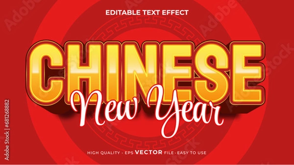 Fototapeta Editable Text Effect - Chinese New Year, Year of Dragon
