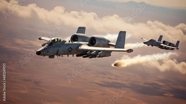 Fototapeta Futuristic Combat Air Support