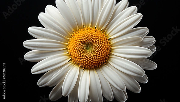 Fototapeta Yellow daisy, a single flower, brings beauty to nature generated by AI